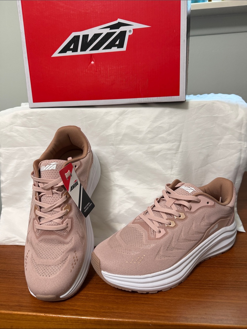 Avia Women's Blush Pink Athletic Walking Sneakers